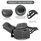 360° Swivel Rocking Recliner Chair with Padded Armrests