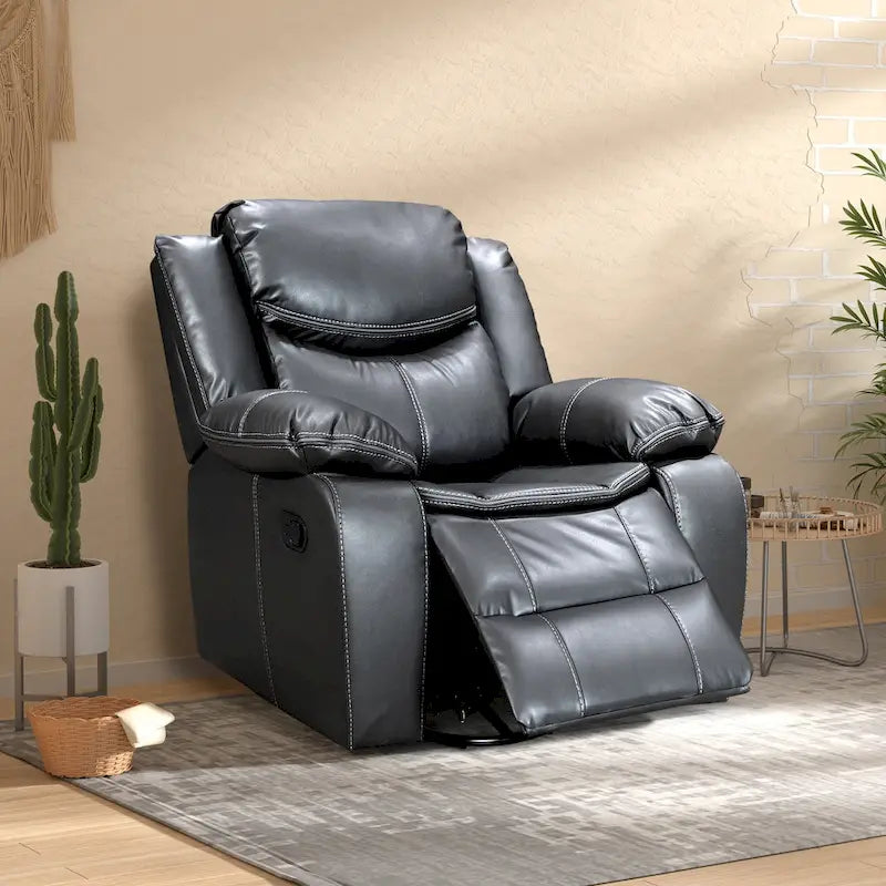 360° Swivel Rocking Recliner Chair with Padded Armrests