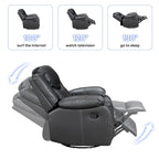 360° Swivel Rocking Recliner Chair with Padded Armrests