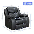 360° Swivel Rocking Recliner Chair with Padded Armrests