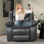 360° Swivel Rocking Recliner Chair with Padded Armrests