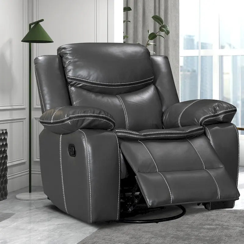 360° Swivel Rocking Recliner Chair with Padded Armrests