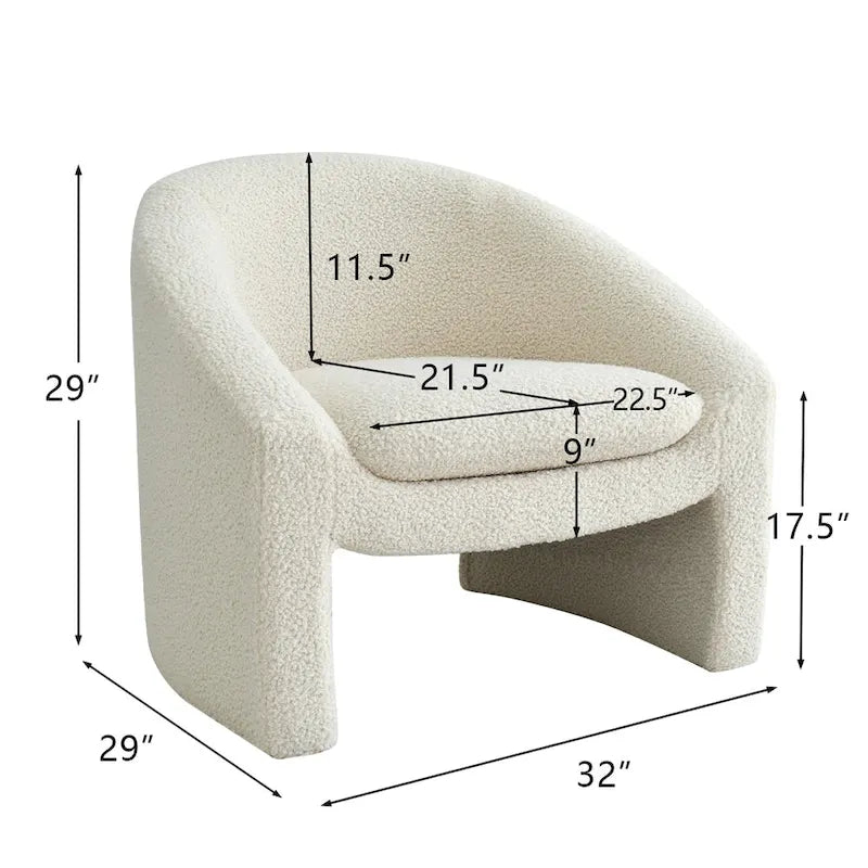 Upholstered Barrel Accent Chair