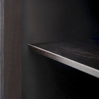 Wood Storage Cabinet with Three Tempered Glass Doors