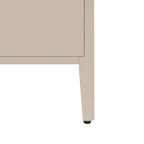 Wood Storage Cabinet with Three Tempered Glass Doors