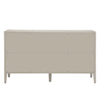 Wood Storage Cabinet with Three Tempered Glass Doors