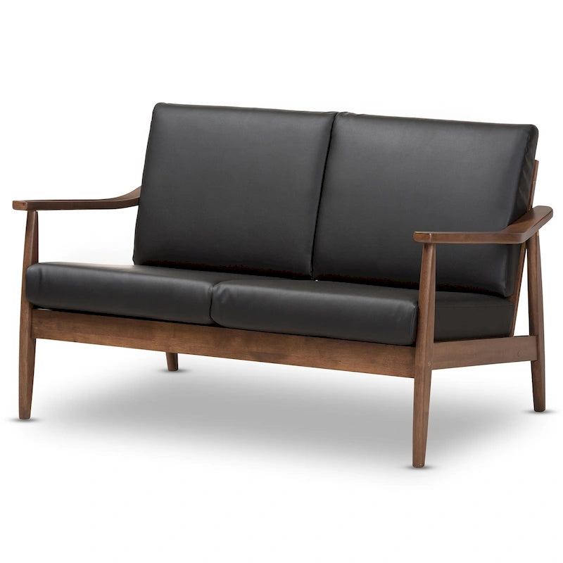 Mid-Century Modern Upholstered Loveseat