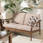 Mid-Century Modern Upholstered Loveseat