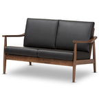 Mid-Century Modern Upholstered Loveseat