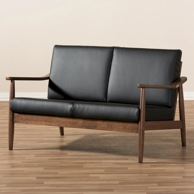 Mid-Century Modern Upholstered Loveseat