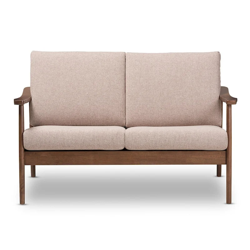 Mid-Century Modern Upholstered Loveseat