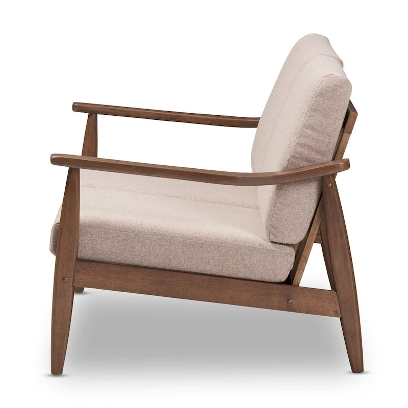 Mid-Century Modern Upholstered Loveseat