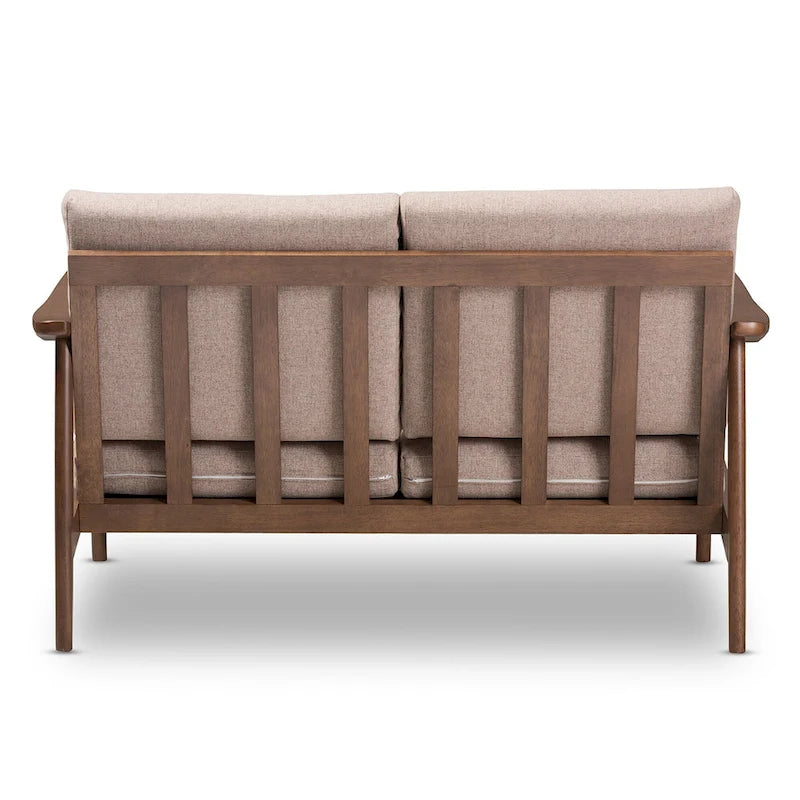 Mid-Century Modern Upholstered Loveseat