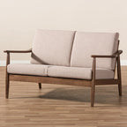 Mid-Century Modern Upholstered Loveseat