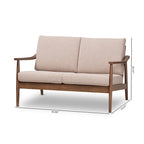 Mid-Century Modern Upholstered Loveseat