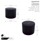 Fabric Round Ottoman Coffee Table