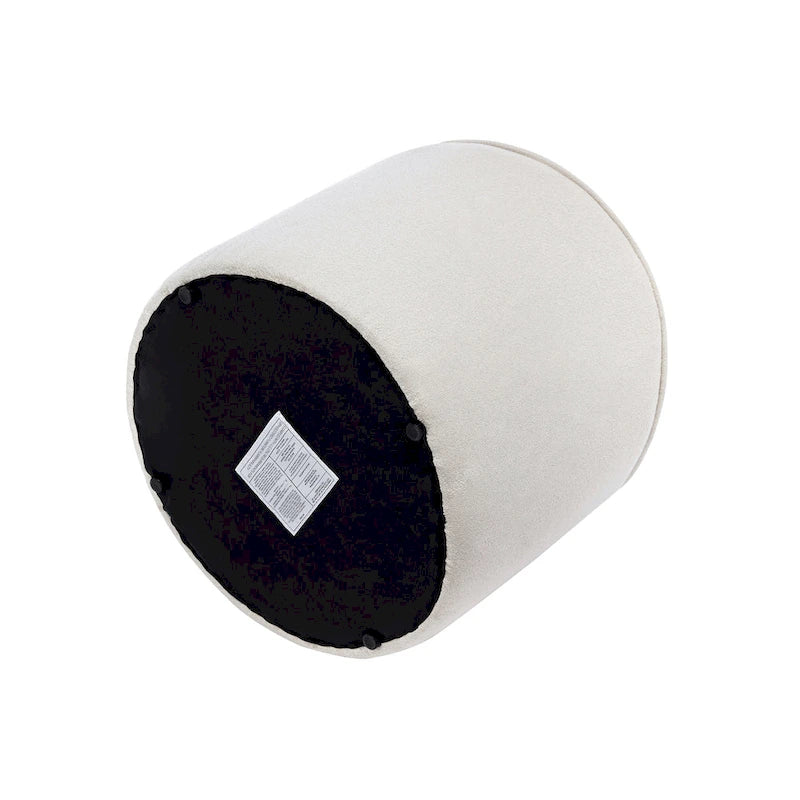 Fabric Round Ottoman Coffee Table