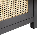 58-Inch 2-Door Sideboard with Arched Rattan Panel Doors
