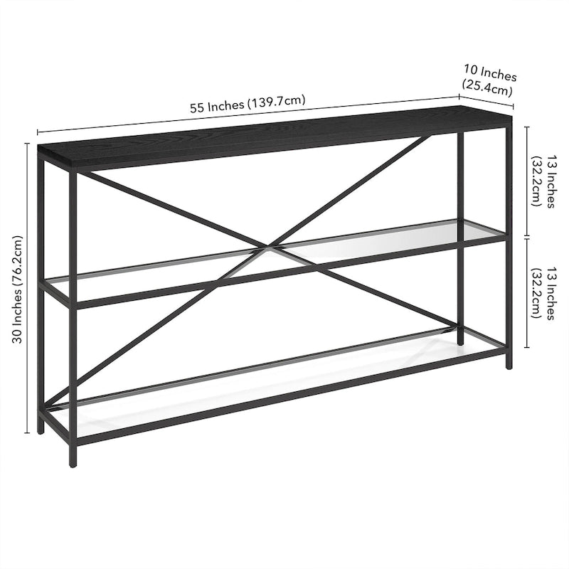 55-Inch Wide Rectangular Console Table