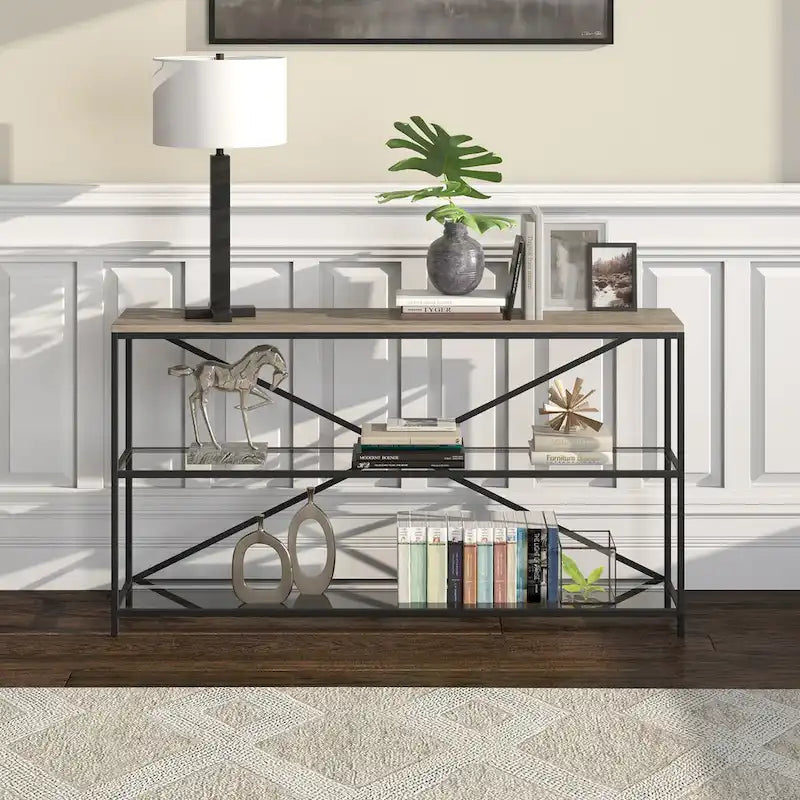 55-Inch Wide Rectangular Console Table