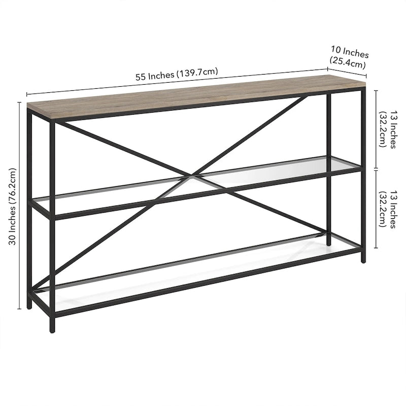 55-Inch Wide Rectangular Console Table
