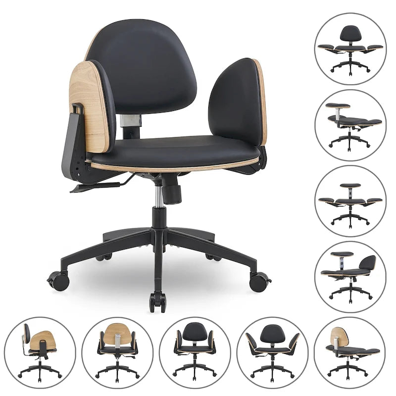 Black Ergonomic Adjustable Multi-Position Meditation Chair