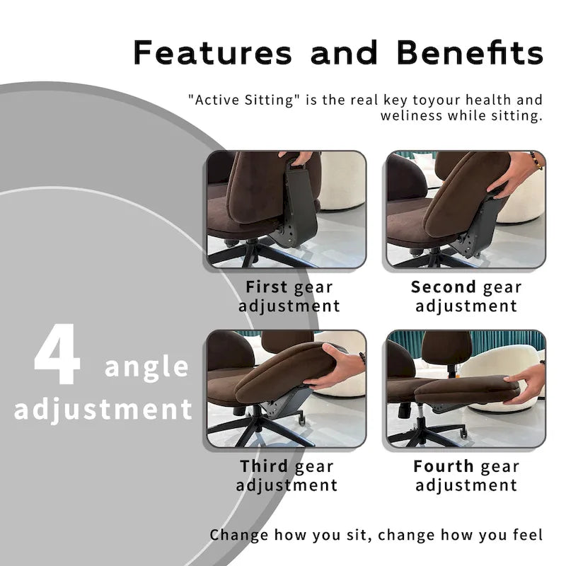 Black Ergonomic Adjustable Multi-Position Meditation Chair