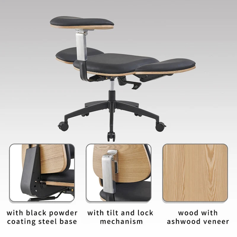 Black Ergonomic Adjustable Multi-Position Meditation Chair