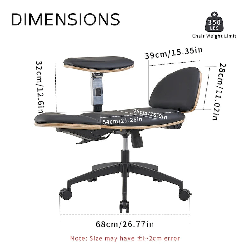 Black Ergonomic Adjustable Multi-Position Meditation Chair