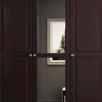 70.9-Inch Tall White Lacquer Wardrobe Armoire with Mirror Doors