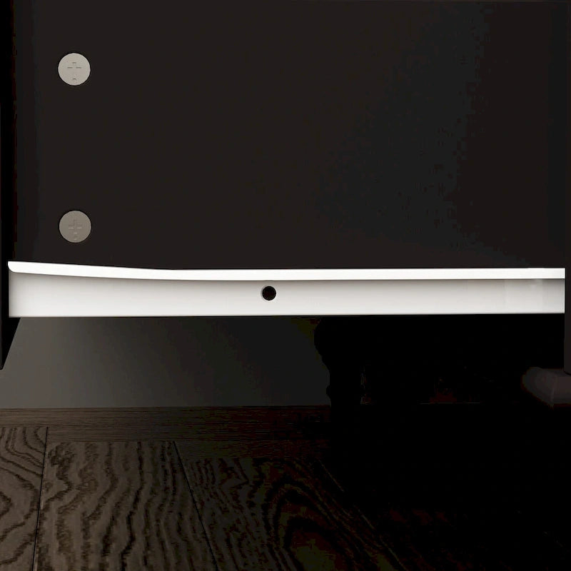70.9-Inch Tall White Lacquer Wardrobe Armoire with Mirror Doors