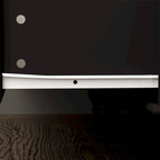 70.9-Inch Tall White Lacquer Wardrobe Armoire with Mirror Doors