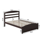 Warren Solid Wood Platform Bed with Footboard
