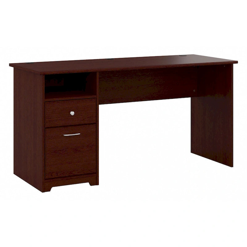 60-Inch Computer Desk with Drawers and Storage Shelves