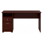 60-Inch Computer Desk with Drawers and Storage Shelves
