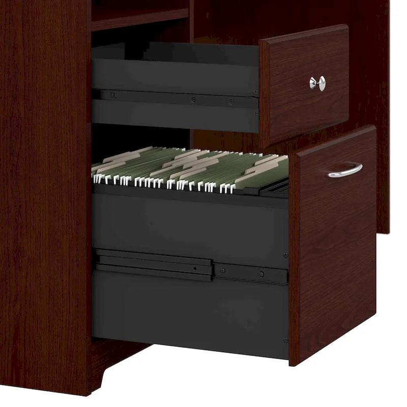 60-Inch Computer Desk with Drawers and Storage Shelves