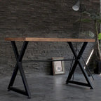 Industrial Style Computer Desk with Metal Frame