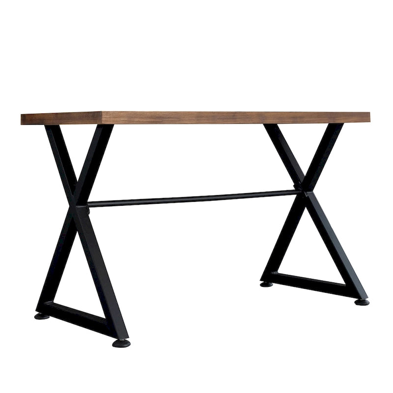 Industrial Style Computer Desk with Metal Frame