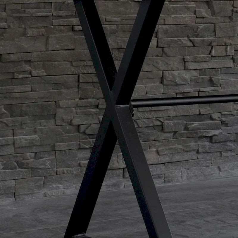 Industrial Style Computer Desk with Metal Frame