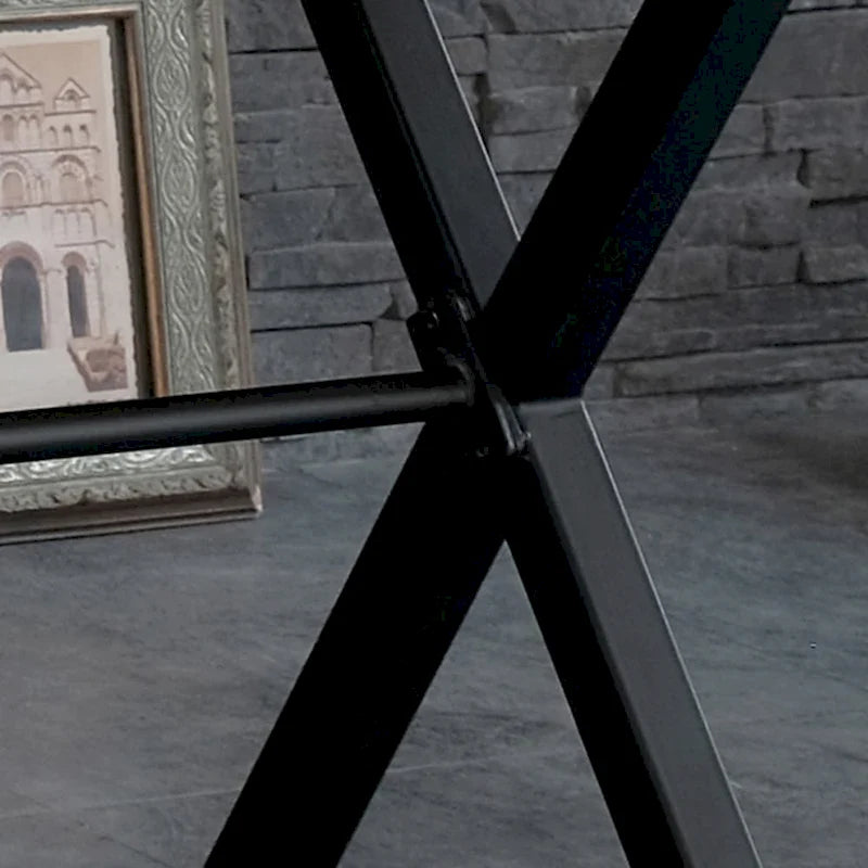 Industrial Style Computer Desk with Metal Frame