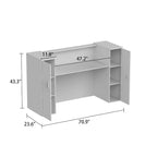 70.9-Inch Large Rectangular Reception Writing Desk