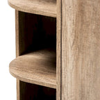 Rustic Oak 2-Door Shoe Storage Cabinet