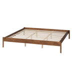 Mid-Century Modern Queen Size Bed Frame in Ash Walnut Finish
