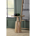 Round Top Pedestal Accent Side Table