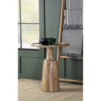 Round Top Pedestal Accent Side Table