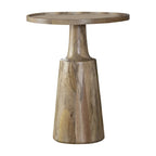 Round Top Pedestal Accent Side Table