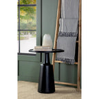 Round Top Pedestal Accent Side Table