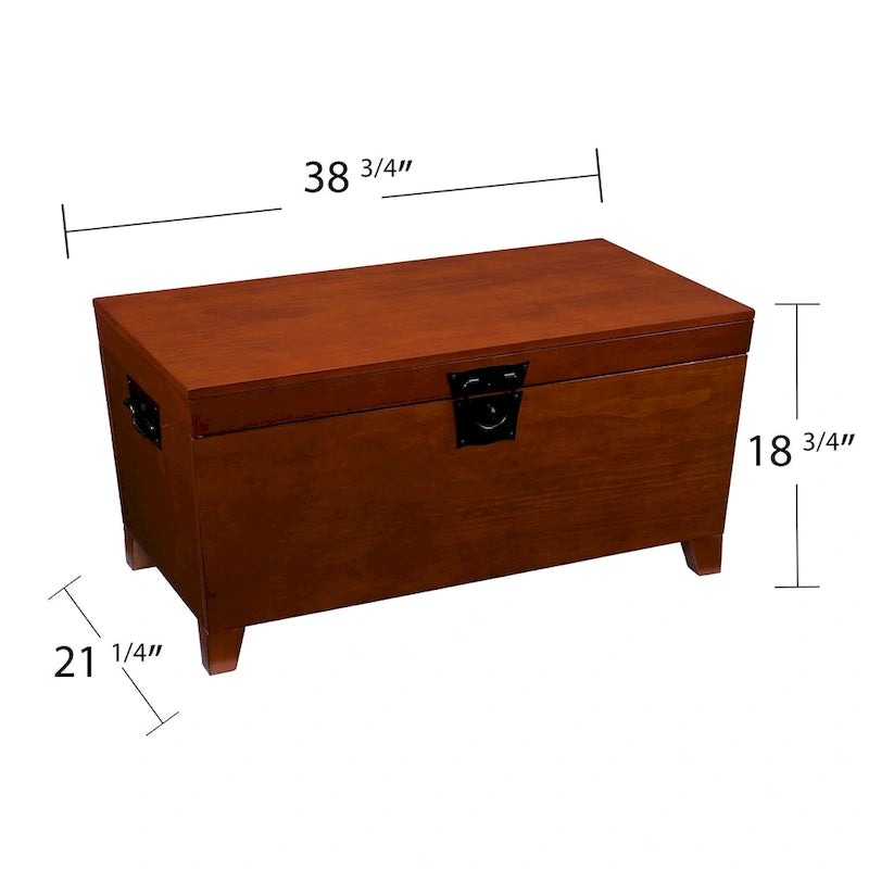 Oak Wood Trunk Coffee Table with Storage