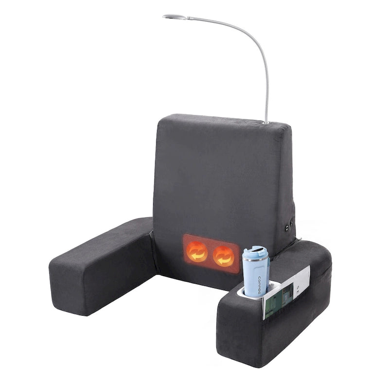 Backrest Bed Lounger with Heated Shiatsu Massage Function
