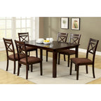 Wivo Contemporary Brown Solid Wood 7-Piece Dining Set by 